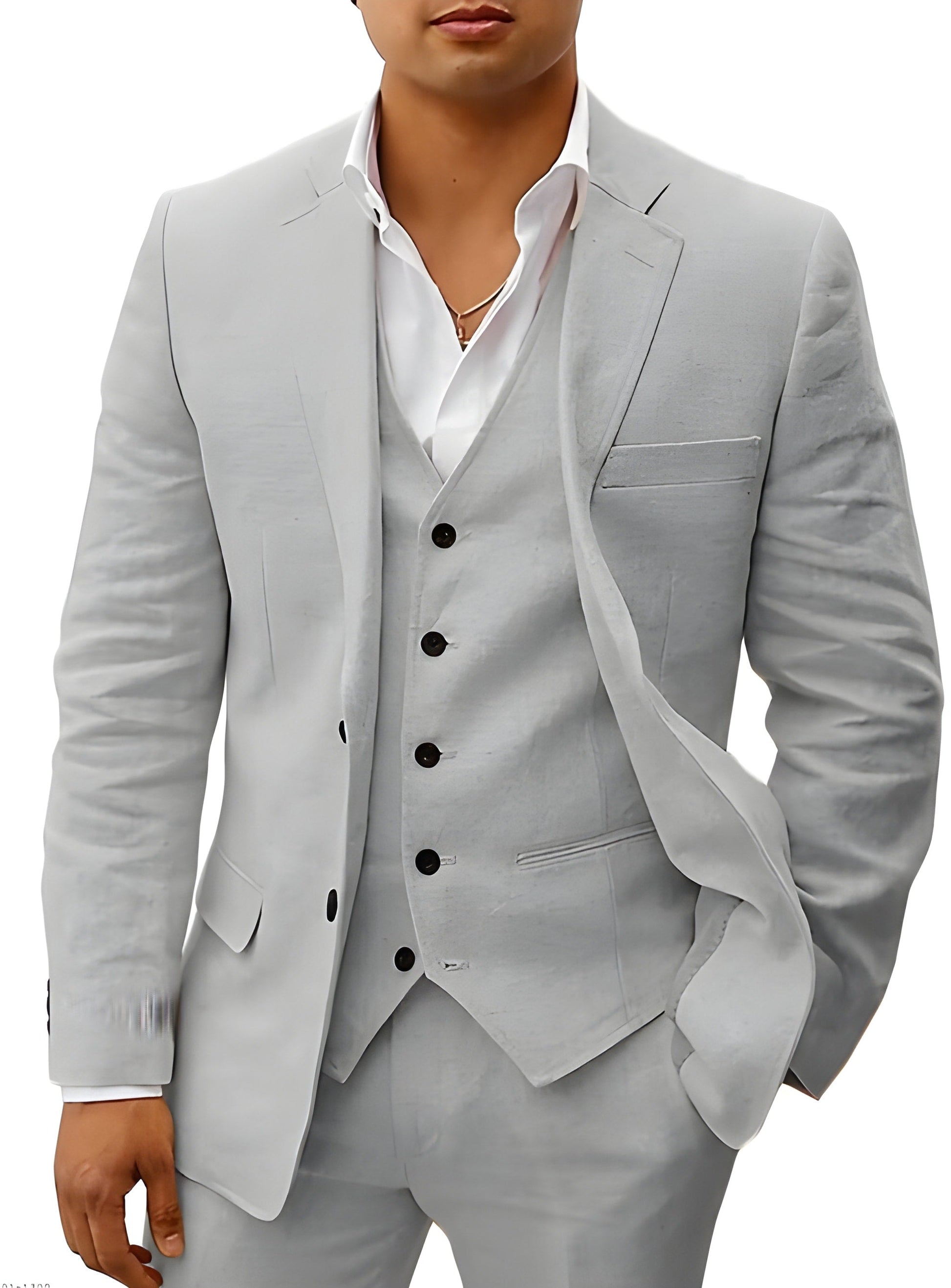 Heren Pak 3-Delig van Ademend Linnen voor Casual en Formele Zomerlook 13