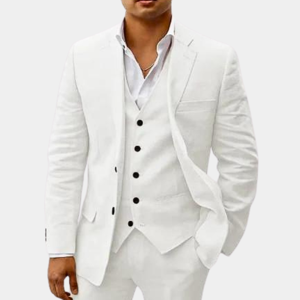 Heren Pak 3-Delig van Ademend Linnen voor Casual en Formele Zomerlook 4