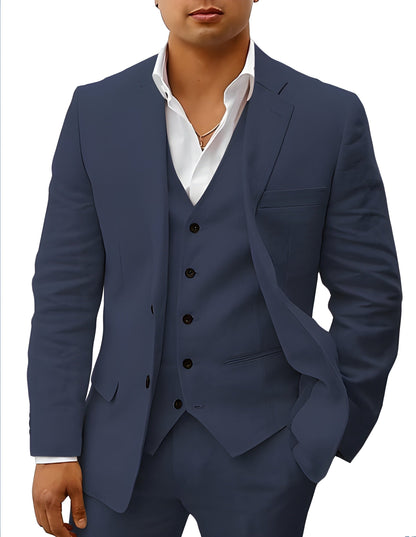 Heren Pak 3-Delig van Ademend Linnen voor Casual en Formele Zomerlook 5