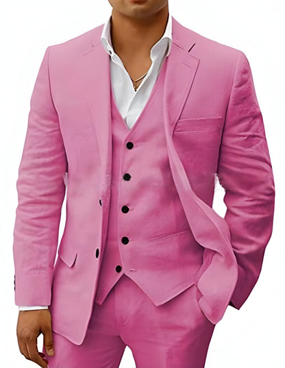 Heren Pak 3-Delig van Ademend Linnen voor Casual en Formele Zomerlook 9