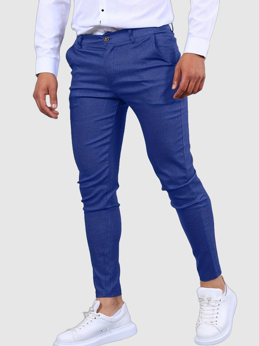 Heren Pantalon Slim Fit van Elastisch Materiaal met Moderne Silhouette 1