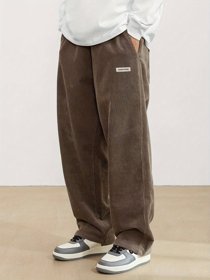 Heren Pantalon met Ample Pasvorm en Moderne Stijl 0