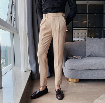Heren Pantalon met Eenvoudig Ontwerp en Comfortabele Pasvorm 0
