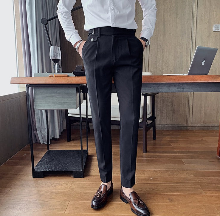 Heren Pantalon met Eenvoudig Ontwerp en Comfortabele Pasvorm 4