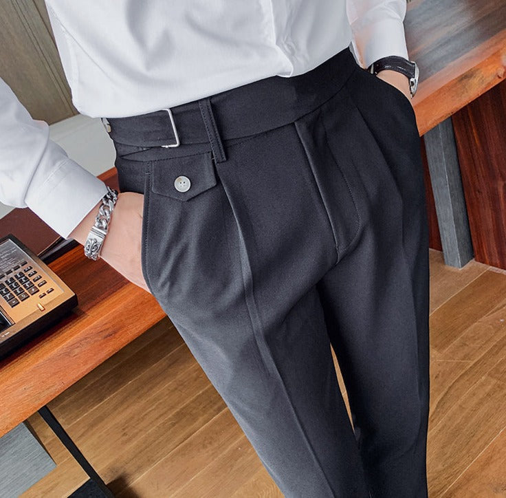 Heren Pantalon met Eenvoudig Ontwerp en Comfortabele Pasvorm 6