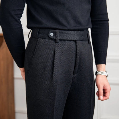 Heren Pantalon met Pince en Slim Fit voor Een Elegante Look 0