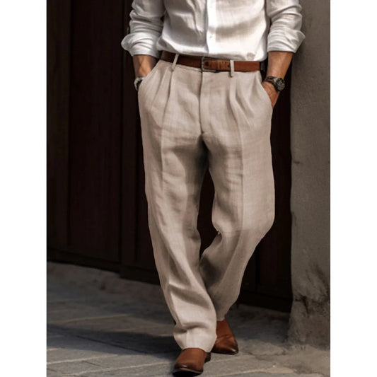 Heren Pantalon met Verstelbare Tailleband en Tailored Fit 0