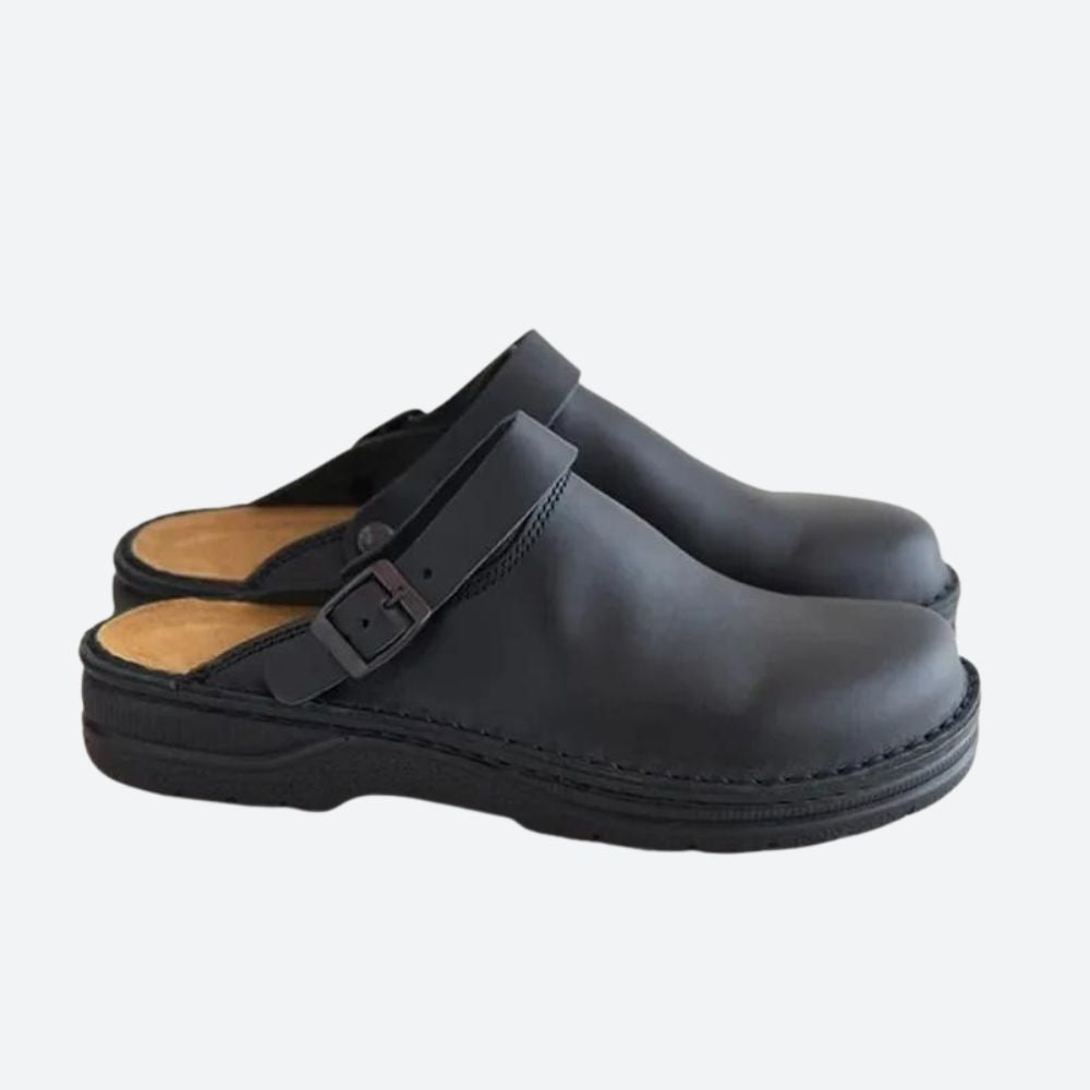 Heren Pantoffels van Leer met Ergonomisch Voetbed en Antislip Zool 2