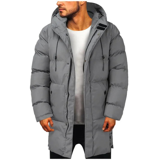 Heren Parka met Gewatteerd Ontwerp en Beschermende Kap 0