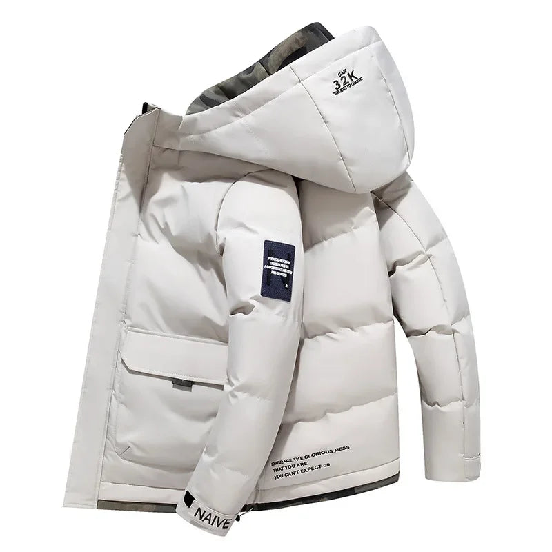 Heren Parka met Vast Capuchon en Waterdichte Bescherming 1