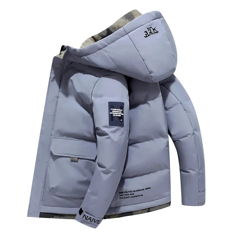 Heren Parka met Vast Capuchon en Waterdichte Bescherming 2