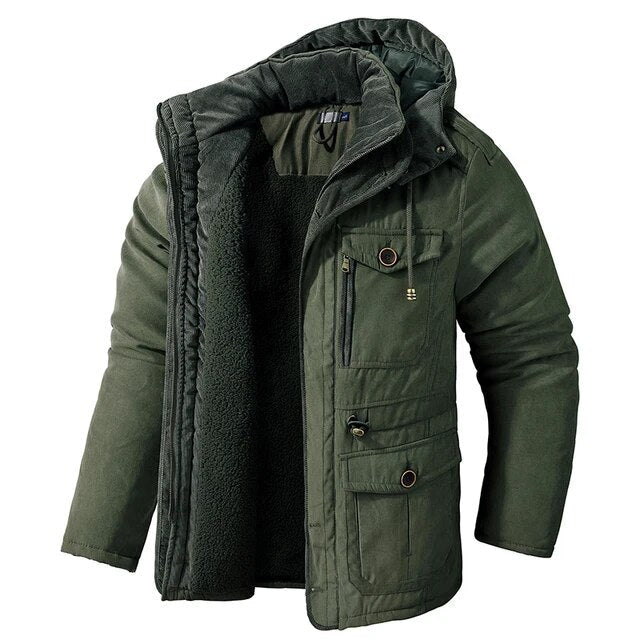 Heren Parka met Warme Voering en Militaire Look voor de Winter 1