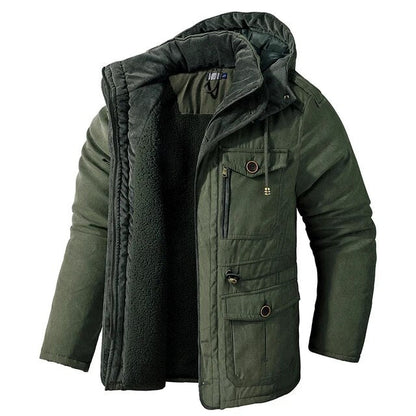 Heren Parka met Warme Voering en Militaire Look voor de Winter 1