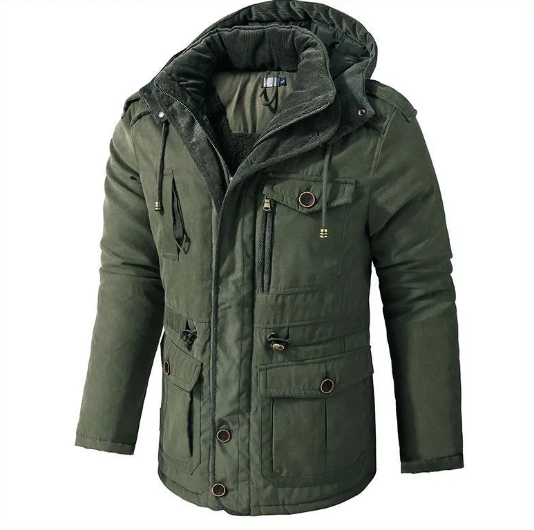 Heren Parka met Warme Voering en Militaire Look voor de Winter 5