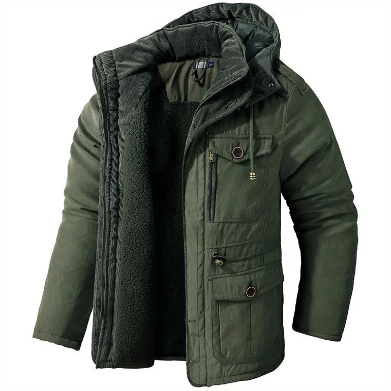 Heren Parka met Warme Voering en Militaire Look voor de Winter 6