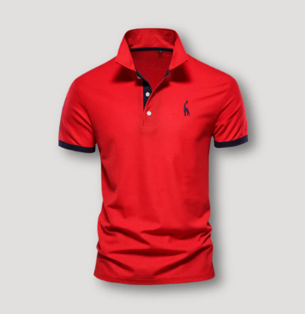Heren Polo Shirt Korte Mouwen Rood