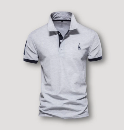 Heren Polo Shirt Korte Mouwen Grijs