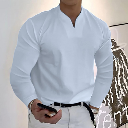 Heren Polo met Lange Mouwen en Lichtgewicht Stof voor Casual en Professionele Gelegenheden 0