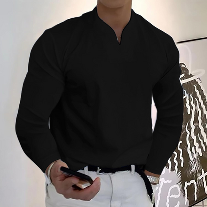 Heren Polo met Lange Mouwen en Lichtgewicht Stof voor Casual en Professionele Gelegenheden 10