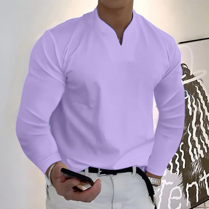Heren Polo met Lange Mouwen en Lichtgewicht Stof voor Casual en Professionele Gelegenheden 2