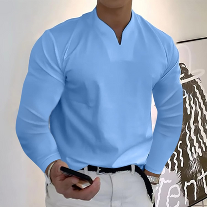 Heren Polo met Lange Mouwen en Lichtgewicht Stof voor Casual en Professionele Gelegenheden 4