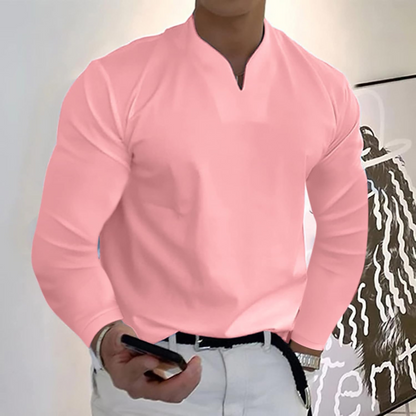 Heren Polo met Lange Mouwen en Lichtgewicht Stof voor Casual en Professionele Gelegenheden 6