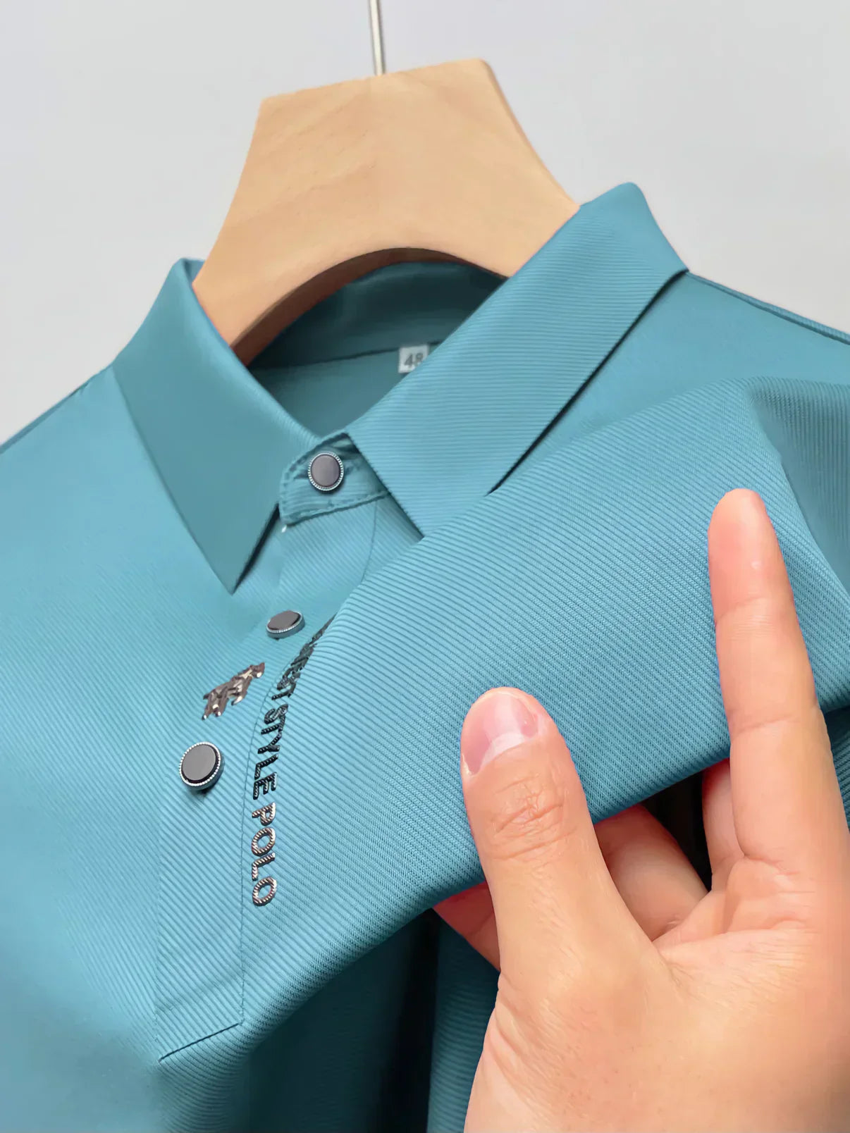 Heren Poloshirt Lichtblauw
