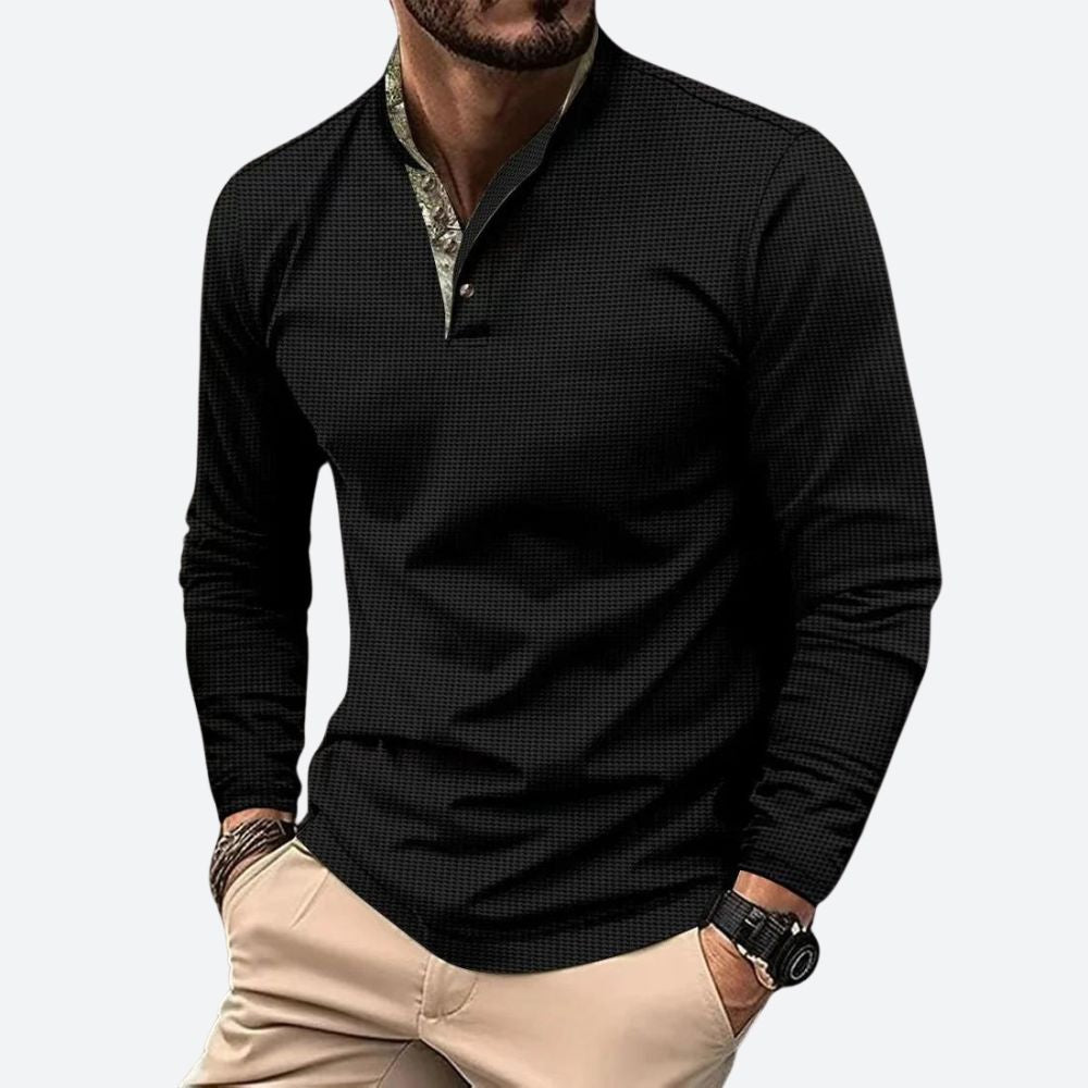 Heren Poloshirt met Lange Mouwen en Ademend Materiaal 1