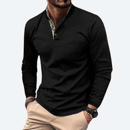 Heren Poloshirt met Lange Mouwen en Ademend Materiaal 1