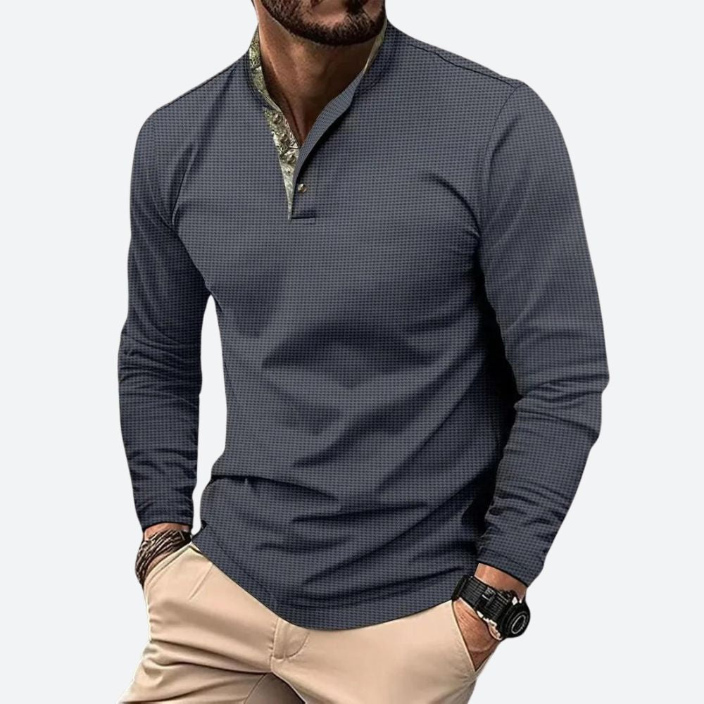 Heren Poloshirt met Lange Mouwen en Ademend Materiaal 2