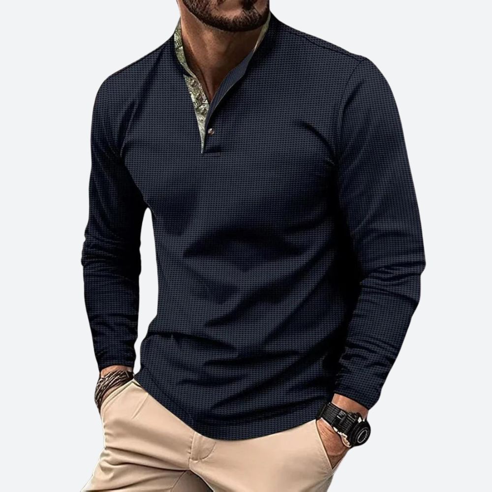 Heren Poloshirt met Lange Mouwen en Ademend Materiaal 3
