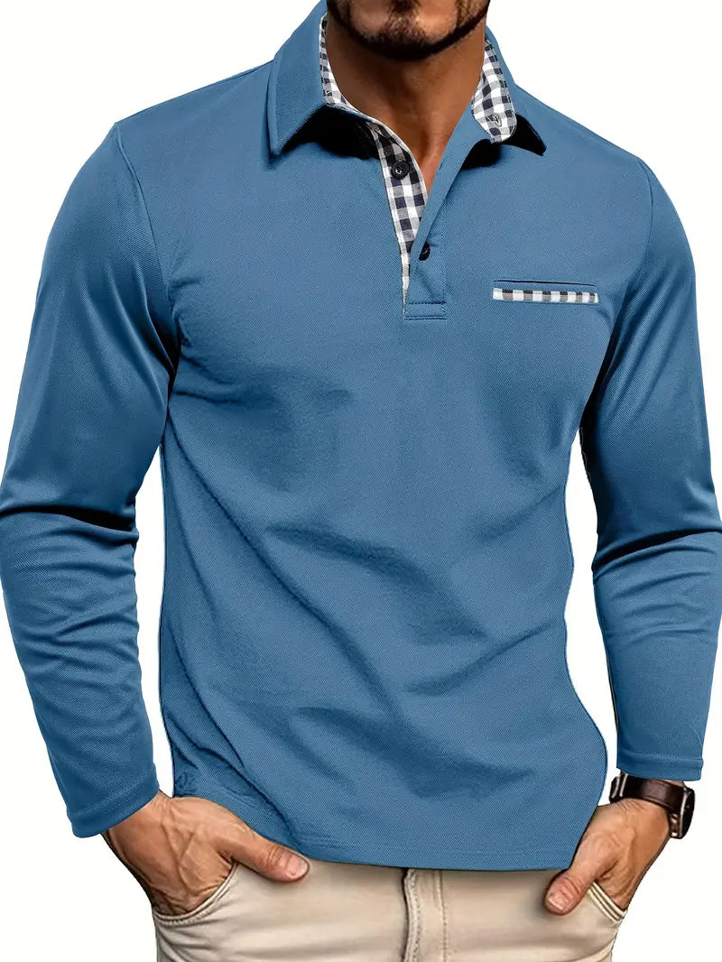 Heren Poloshirt met Lange Mouwen en Ademend Materiaal 3