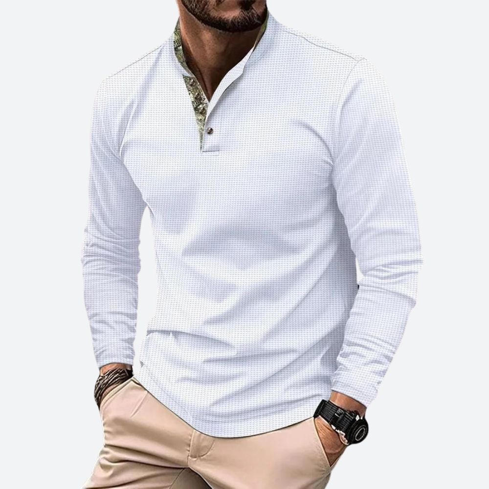 Heren Poloshirt met Lange Mouwen en Ademend Materiaal 4