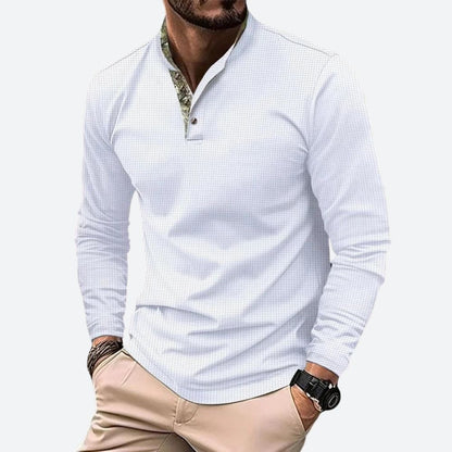 Heren Poloshirt met Lange Mouwen en Ademend Materiaal 4