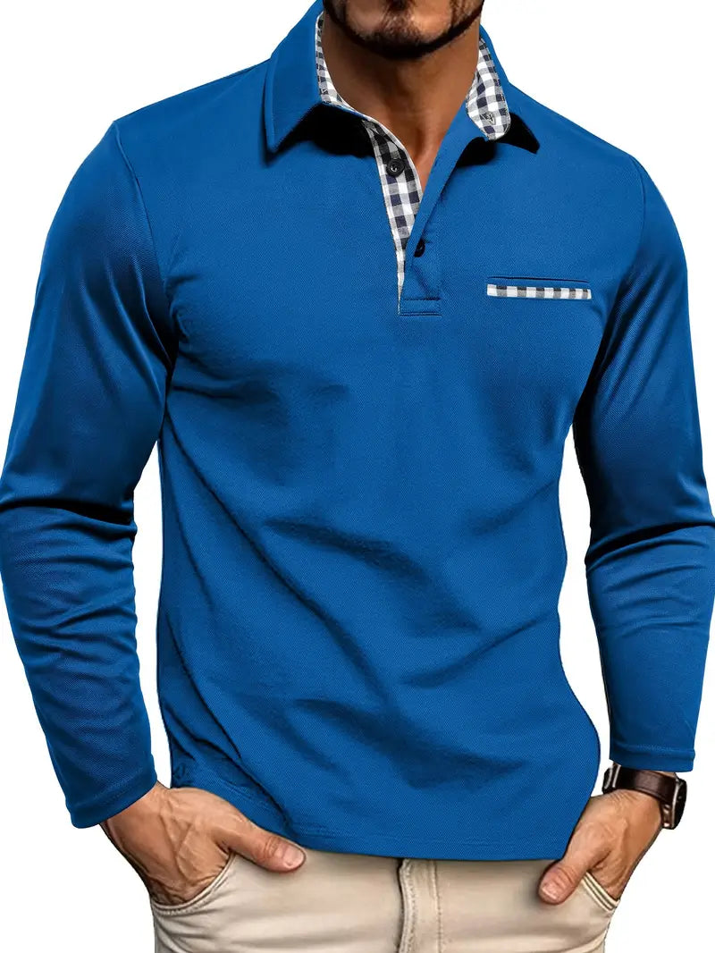 Heren Poloshirt met Lange Mouwen en Ademend Materiaal 4