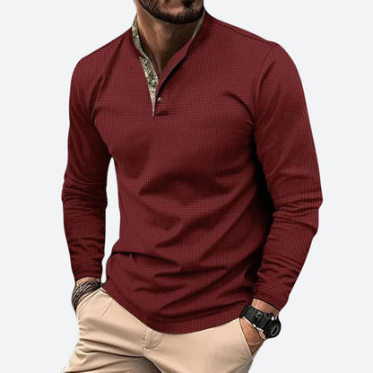Heren Poloshirt met Lange Mouwen en Ademend Materiaal 5