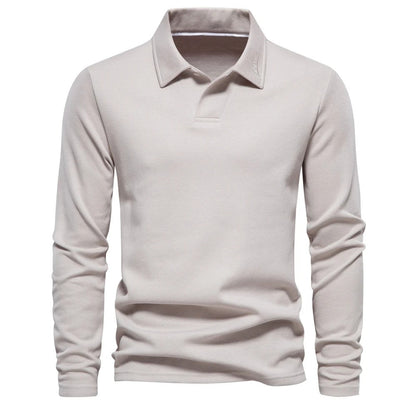 Heren Poloshirt met Lange Mouwen en Elegante Afwerking 0