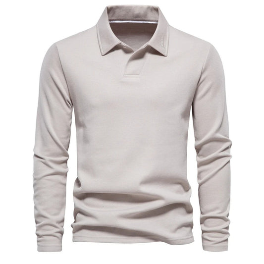 Heren Poloshirt met Lange Mouwen en Elegante Afwerking 0