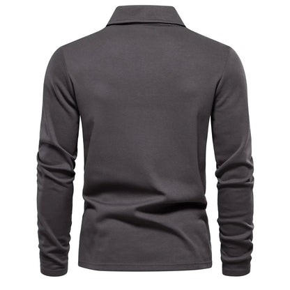 Heren Poloshirt met Lange Mouwen en Elegante Afwerking 6