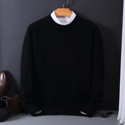 Heren Pull van Cachemire met Tijdloos Ontwerp en Comfortabele Col 0