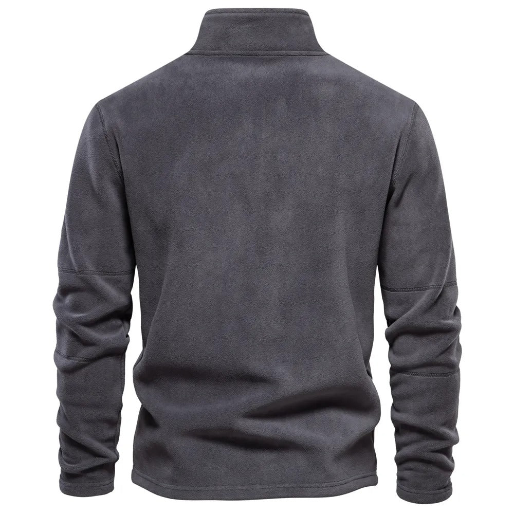 Heren Pullover van Zacht Fleece met Stehkragen voor Extra Warmte 3