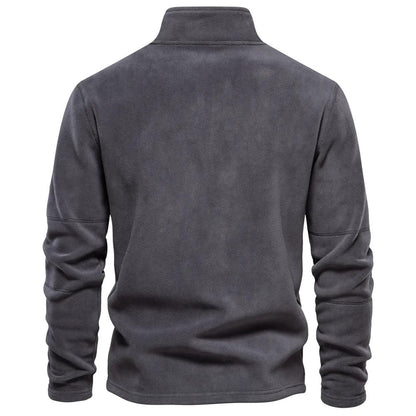 Heren Pullover van Zacht Fleece met Stehkragen voor Extra Warmte 3