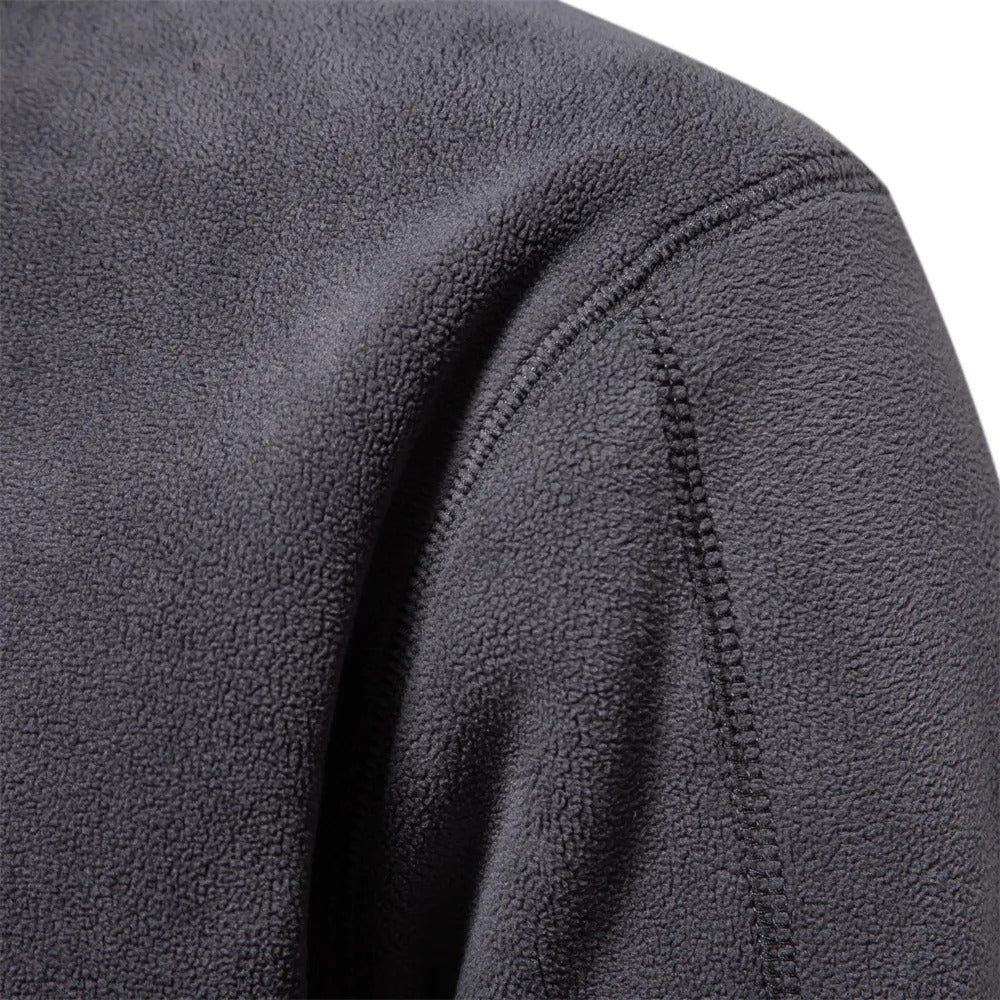 Heren Pullover van Zacht Fleece met Stehkragen voor Extra Warmte 4