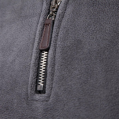Heren Pullover van Zacht Fleece met Stehkragen voor Extra Warmte 5