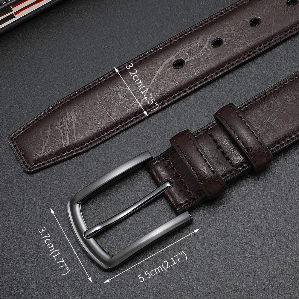 Heren Riem van Hoogwaardig Leren met Stevige Pin Buckle 3