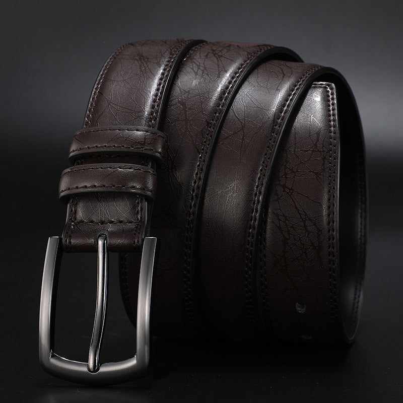 Heren Riem van Hoogwaardig Leren met Stevige Pin Buckle 5