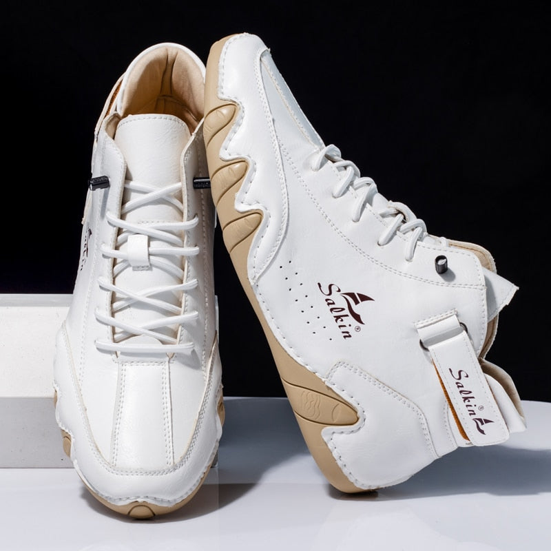 Heren Hoge Schoenen met Antislipzolen Wit