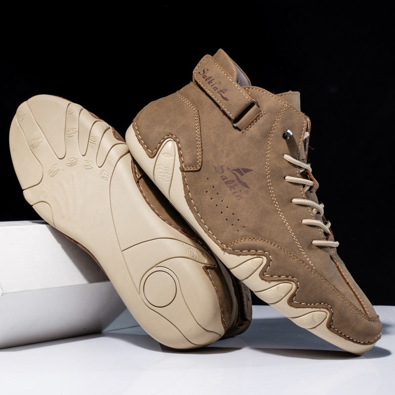 Heren Schoenen Orthopedisch Leren Met Antislipzolen
