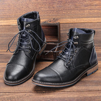 Heren Schoenen Oxford Boots van Premium Leer met Handgemaakte Afwerking 3