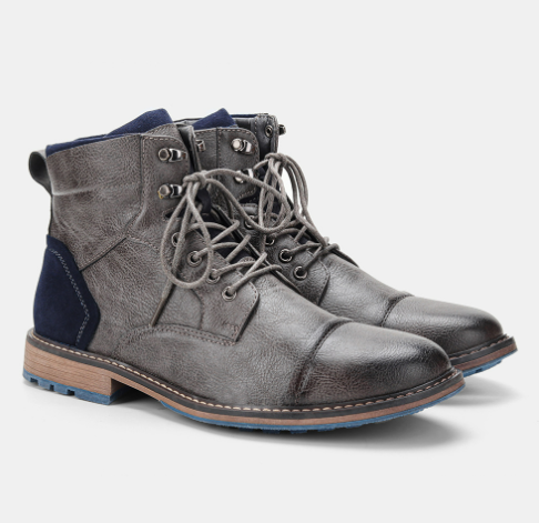 Heren Schoenen Oxford Boots van Premium Leer met Handgemaakte Afwerking 5